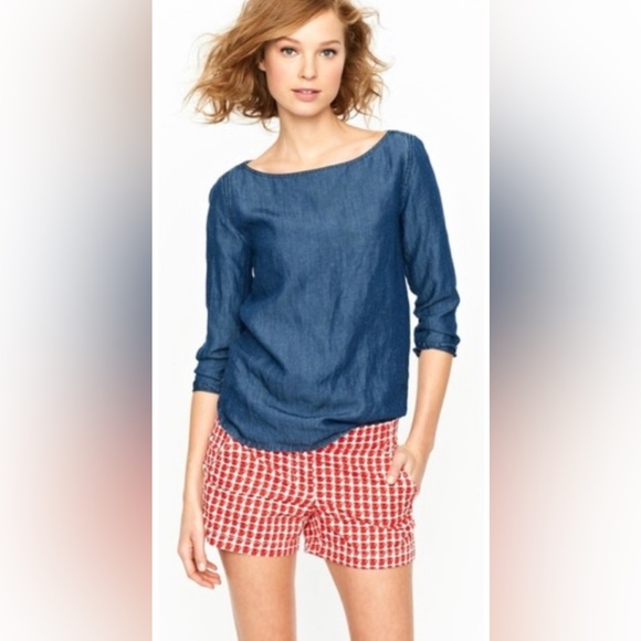 🍎J. Crew🍎 Apple Print Cotton Shorts Size 2 - Picture 2 of 8